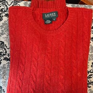 Ralph Lauren Vibrant Orange Cashmere Sweater